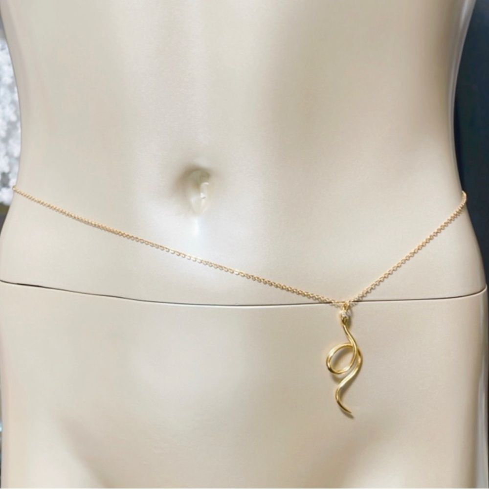 Snake belly chain in gold R 320